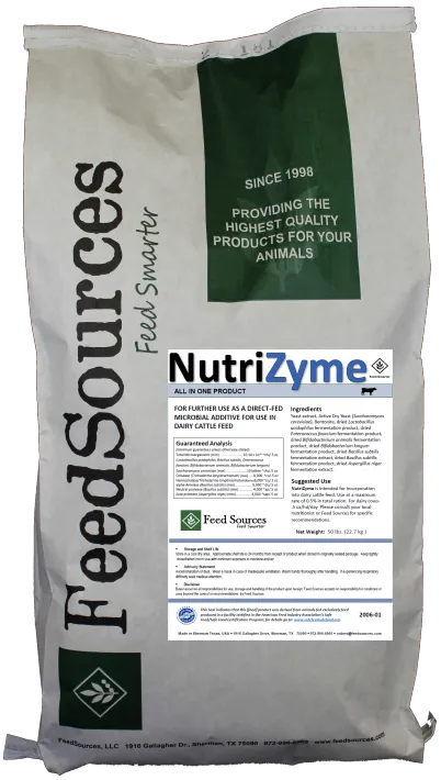 NutriZyme Product Bag on Transparent Back NutriZyme Product Bag Image